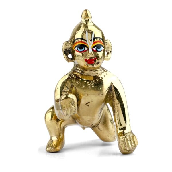 Brass Bal Gopal/Laddu Gopal Idol (Size 6) - Image 2