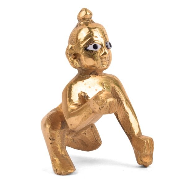 Brass Bal Gopal/Laddu Gopal Idol (Sizes Available 0 - 6) - Image 2